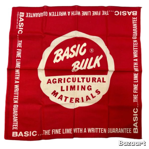 画像1: -60's　DEAD STOCK　”BASIC　BULK”　BANDANA　RED (1)