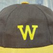 画像5: 40's　COTTON　TWILL　BASEBALL　CAP　WITH　PRINTED　BROWN × MUSTARD　good size !! (5)