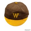 画像2: 40's　COTTON　TWILL　BASEBALL　CAP　WITH　PRINTED　BROWN × MUSTARD　good size !! (2)