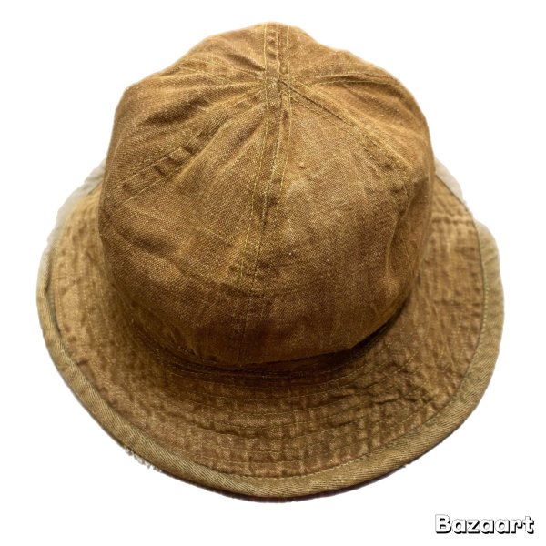 画像3: 1910's World War 1　"U.S.ARMY"　BROWN　杢DENIM　HAT　good size !!　good condition !! (3)