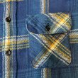 画像9: 50's "5 BROTHER"　BLUE　CHECKED　PATTERN　COTTON　HEAVY FLANNEL　SHIRTS　マチ付き　SIZE：16 （L）　good size !!　good condition !! (9)