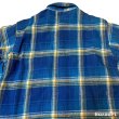 画像5: 50's "5 BROTHER"　BLUE　CHECKED　PATTERN　COTTON　HEAVY FLANNEL　SHIRTS　マチ付き　SIZE：16 （L）　good size !!　good condition !! (5)