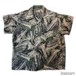画像1: 50's "B.V.D."　ABSTRACT　PATTERN　RAYON　HAWAIIAN　SHIRTS　BLACK　SIZE：M　15 - 15 1/2 (1)