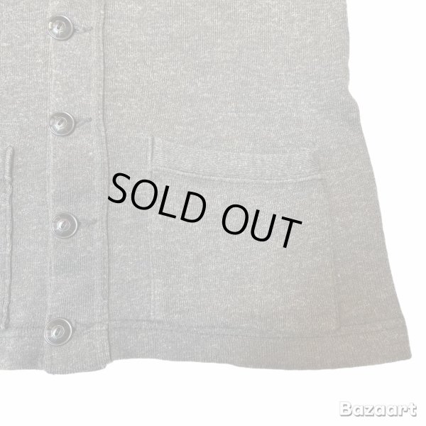 画像7: 30's "Sasco SPORTSWEAR"　ALL COTTON　SALT＆PEPPER　KNIT　CARDIGAN　WITH　彫り BUTTON (7)