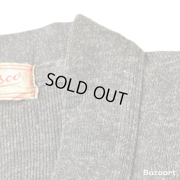 画像9: 30's "Sasco SPORTSWEAR"　ALL COTTON　SALT＆PEPPER　KNIT　CARDIGAN　WITH　彫り BUTTON (9)