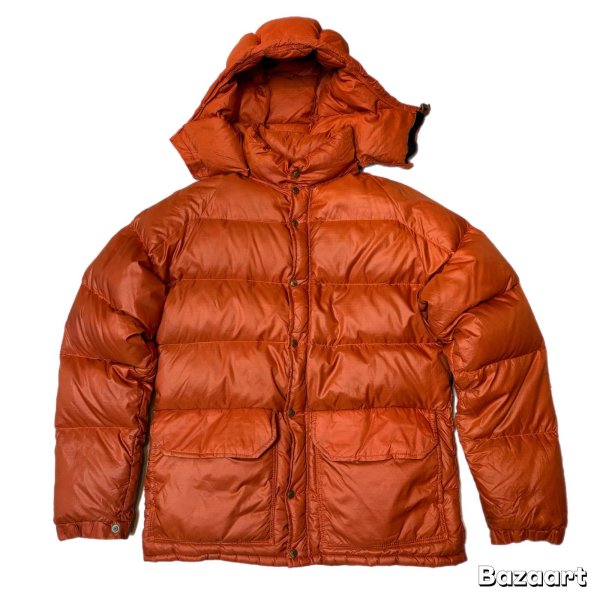 画像1: 70's "CAMP 7"　NYLON　RIP-STOP　DOWN　JACKET　WITH　HOODED　LIGHT BROWN　SIZE：L (1)