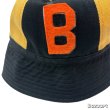 画像9: 40's "BLACK × ORANGE"　6 PANNELS　COTTON　TWILL　HAT　WITH　FELT　PATCH　good color !! (9)