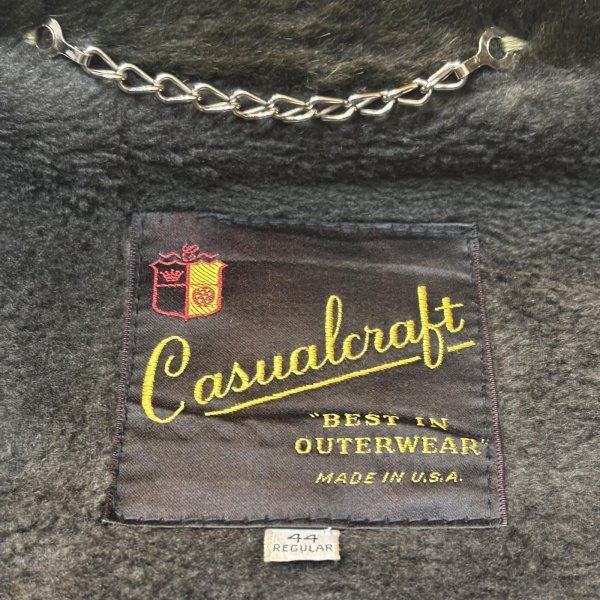 画像7: 50's MINT CONDITION　"Casualcraft"　SHAWL　COLLAR　COTTON　SUEDE　COAT　　 (7)