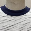 画像4: 50's "Sportswear”　WHITE × NAVY　PIN DOT　PATTERN　JACQUARD　KNIT　Tee SHIRTS　rare !! (4)