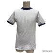画像15: 50's "Sportswear”　WHITE × NAVY　PIN DOT　PATTERN　JACQUARD　KNIT　Tee SHIRTS　rare !! (15)