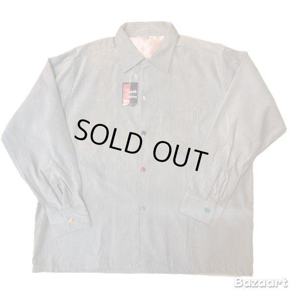画像1: 50's DEAD STOCK　WITH　FLASHER　”SEAWANEE"　CORDUROY　SHIRTS　WITH　1950s DEADSTOCK　「BULLLDOG」　BUTTON　SIZE表記：L　CRAZY　PATTERN (1)