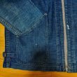 画像8: 1936's　"SANFORIZED tag"　襟付き　FULL ZIP.　DENIM　WORK　JACKET　WITH　TALON　RIVET　ZIPPER,　3 PATCH　POCKETS　AND　巻き DENIM　ハトメ付き　SIZE:実寸 42 - 44程　SUPER SPECIAL !! (8)