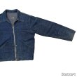 画像10: 1936's　"SANFORIZED tag"　襟付き　FULL ZIP.　DENIM　WORK　JACKET　WITH　TALON　RIVET　ZIPPER,　3 PATCH　POCKETS　AND　巻き DENIM　ハトメ付き　SIZE:実寸 42 - 44程　SUPER SPECIAL !! (10)