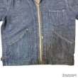 画像16: 1936's　"SANFORIZED tag"　襟付き　FULL ZIP.　DENIM　WORK　JACKET　WITH　TALON　RIVET　ZIPPER,　3 PATCH　POCKETS　AND　巻き DENIM　ハトメ付き　SIZE:実寸 42 - 44程　SUPER SPECIAL !! (16)