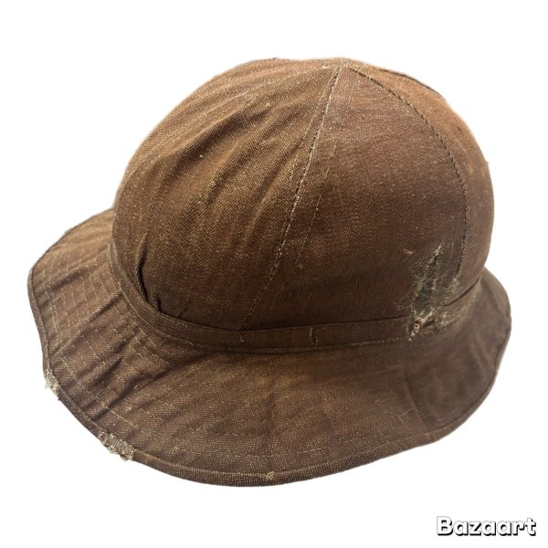 画像9: 1918s 「World War 1」　”-MIX　GREENBERG　＆　BRO.”　「U.S.ARMY」　BROWN　杢DENIM　HAT　WITH　PAPER　TAG　tag付き !!　good size !! (9)