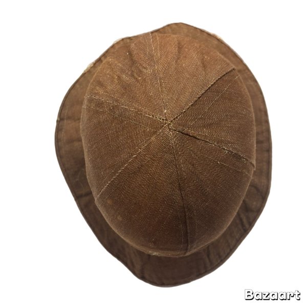 画像10: 1918s 「World War 1」　”-MIX　GREENBERG　＆　BRO.”　「U.S.ARMY」　BROWN　杢DENIM　HAT　WITH　PAPER　TAG　tag付き !!　good size !! (10)