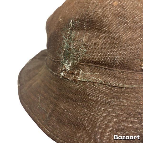 画像12: 1918s 「World War 1」　”-MIX　GREENBERG　＆　BRO.”　「U.S.ARMY」　BROWN　杢DENIM　HAT　WITH　PAPER　TAG　tag付き !!　good size !! (12)