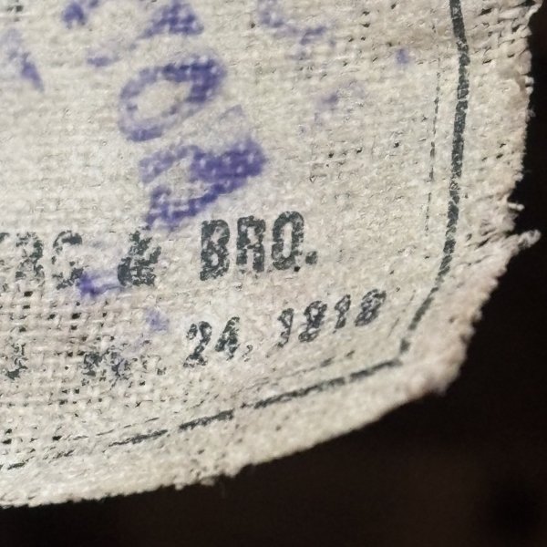 画像6: 1918s 「World War 1」　”-MIX　GREENBERG　＆　BRO.”　「U.S.ARMY」　BROWN　杢DENIM　HAT　WITH　PAPER　TAG　tag付き !!　good size !! (6)