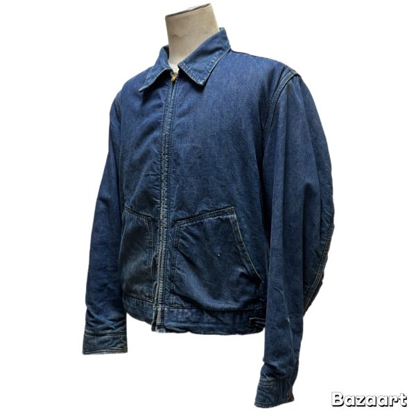 画像12: 50's "ELK　BRAND”　FULL　ZIP.　DENIM　WORK　JACKET　WITH　BLANCKET　AND　PATCH　POCKET (12)