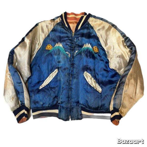 画像1: 50's JAPAN　SOUVENIR　JACKET　"FUJI MOUNTAIN , TIGER and EAGLE"　good size !!　good condition !! (1)