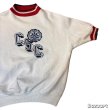 画像4: 50's- "Sportswear by Collegiate"　SHORT　SLEEVE　SWEAT　SHIRTS　WITH　針抜き RIB　AND　FLOCK　PRINTED　very good condition !!　good size !! (4)
