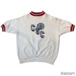 画像1: 50's- "Sportswear by Collegiate"　SHORT　SLEEVE　SWEAT　SHIRTS　WITH　針抜き RIB　AND　FLOCK　PRINTED　very good condition !!　good size !! (1)