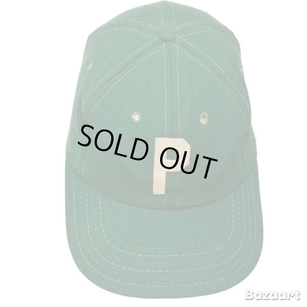 画像1: 60's DEAD STOCK　BASEBALL CAP　WITH　PATCH　GREEN × WHITE (1)