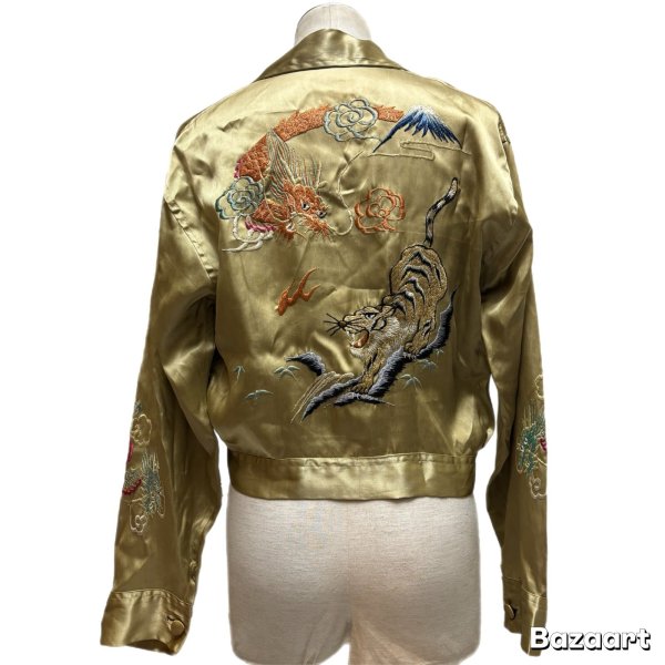 画像13: 40's MINT CONDITION   "TIGER　＆　DRAGON”　JAPAN　SOUVENIR　JACKET　unusual color !!　good condition !! (13)