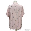 画像13: 50's "harper"　RAYON　SHORT　SLEEVE　SHIRTS　PINK × BLACK × GRAY　PIN 黒 GRAY　nice color　SIZE表記：L (13)