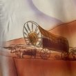画像8: 40's　MINT CONDITION　"NYLO - SHEEN　by Troy of California"　WESTERN MOTIF　（Desert　Buffalo Skull　and　Ox Cart　etc.)　BACK PANNEL　HAND PAINTED　LONG SLEEVE　SHIRTS　SIZE：M　very beautuful !! (8)