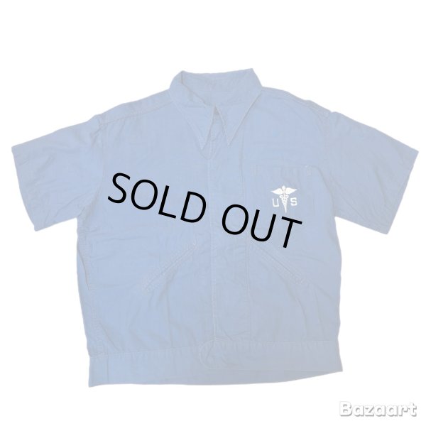 画像1: 40's "U.S.NAVY　CORPSMAN　衛生兵”　SHORT SLEEVE　SHIRTS　SIZE:MEDIUM (1)