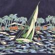 画像13: early 50's "Glen Top"　「HORIZONTAL　PATTERN」　DARK NAVY　RAYON　HAWAIIAN SHIRTS　good printed !!　 (13)