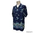 画像22: early 50's "Glen Top"　「HORIZONTAL　PATTERN」　DARK NAVY　RAYON　HAWAIIAN SHIRTS　good printed !!　 (22)