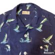 画像5: early 50's "Glen Top"　「HORIZONTAL　PATTERN」　DARK NAVY　RAYON　HAWAIIAN SHIRTS　good printed !!　 (5)