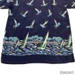 画像8: early 50's "Glen Top"　「HORIZONTAL　PATTERN」　DARK NAVY　RAYON　HAWAIIAN SHIRTS　good printed !!　 (8)