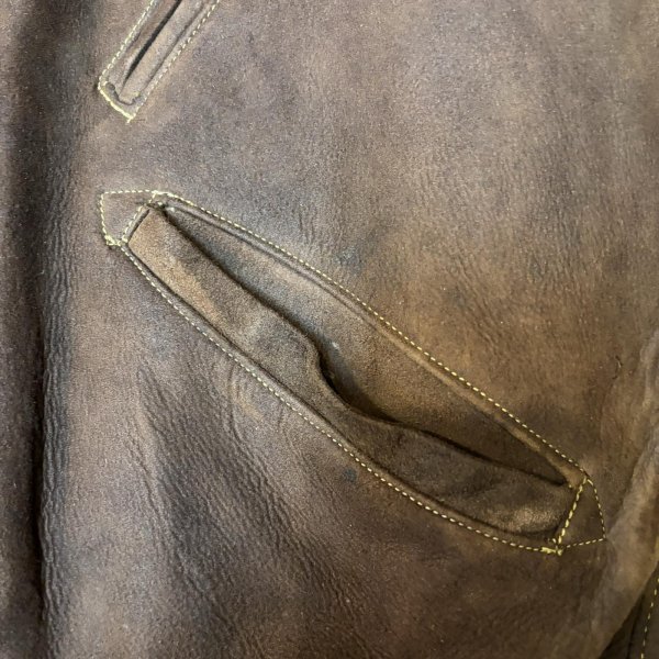 画像11: 30's " Atkins　Huskies”　NUBUCK LEATHER　JACKET　WITH　REB　STYLE（like ma-1 style）　goood style !! (11)