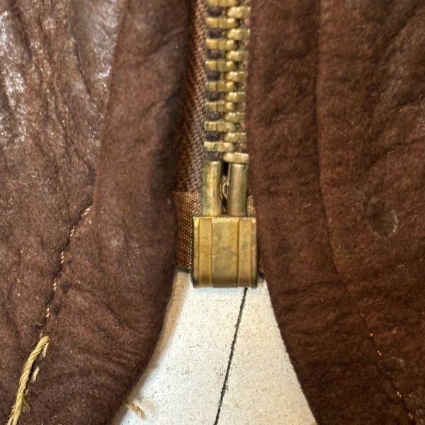 画像19: 30's " Atkins　Huskies”　NUBUCK LEATHER　JACKET　WITH　REB　STYLE（like ma-1 style）　goood style !! (19)