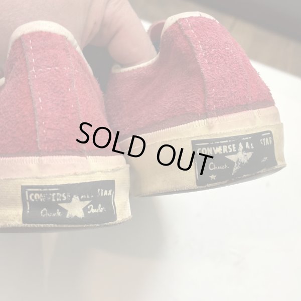 画像5: just 1969's-1970's　"CONVERSE　JACK　STAR　最初期　　RED SUEDE　SIZE：11 1/2　3つ★ヒールパッチ　special rare !! (5)