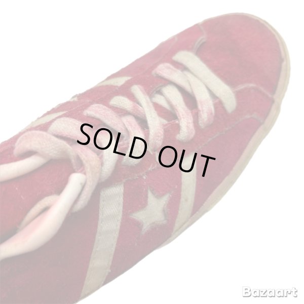 画像15: just 1969's-1970's　"CONVERSE　JACK　STAR　最初期　　RED SUEDE　SIZE：11 1/2　3つ★ヒールパッチ　special rare !! (15)