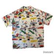 画像1: 50's "Jantzen"　ALL OVER　PATTERN　RAYON　HAWAIIAN　SHIRTS　SIZE表記：M（実寸 L）　ON BOOK !!　 (1)