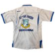 画像1: 1965's MINT CONDITION　"A　ONE　STORE"　「U.S.AIR FORCE」　OKINAWA　JAPAN　SOUVENIR　COTTON　POPLIN　BOWLING　SHIRTS　WITH　UNUSUAL　BUTTON　WHITE × AIR FORCE BLUE　　 (1)