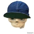画像13: -70's "KROMUR"　6 PANNELS　DENIM　WORK  CAP　good size !!　good design !! (13)