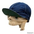 画像12: -70's "KROMUR"　6 PANNELS　DENIM　WORK  CAP　good size !!　good design !! (12)