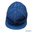 画像4: -70's "KROMUR"　6 PANNELS　DENIM　WORK  CAP　good size !!　good design !! (4)