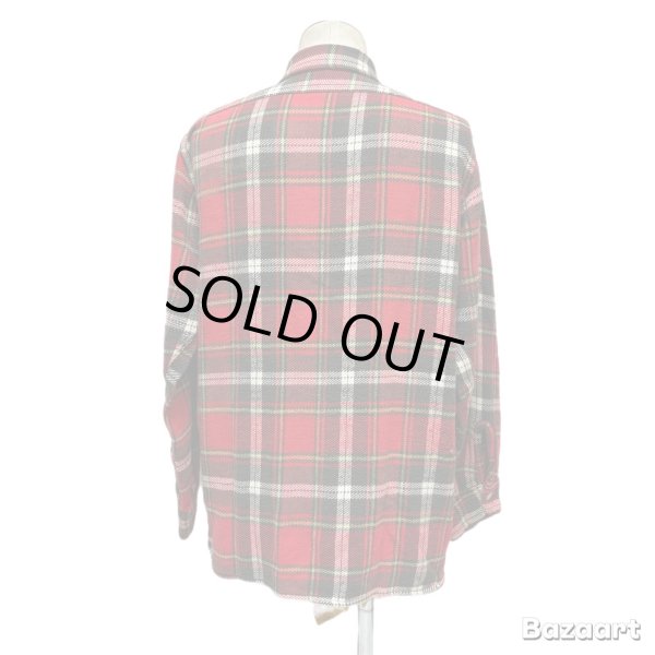 画像16: 50's "King Kole"　CHECKED PATTERN　COTTON　HEAVY　FLANNEL　SHIRTS　マチ付き　SIZE：M - L  程 (16)
