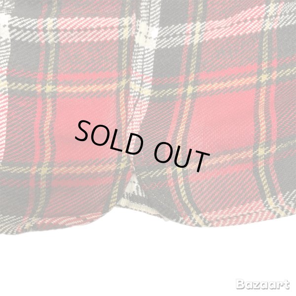 画像6: 50's "King Kole"　CHECKED PATTERN　COTTON　HEAVY　FLANNEL　SHIRTS　マチ付き　SIZE：M - L  程 (6)