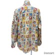 画像17: 50's　PRINTED　COTTON　FLANNEL　SHIRTS　very good printed !!　good size !!　 (17)