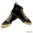 画像1: 40's DEAD STOCK　"Keds"　COTTON　CANVAS　SNEAKER　Hi.　BLACK　SIZE：8　つま黒 !! (1)