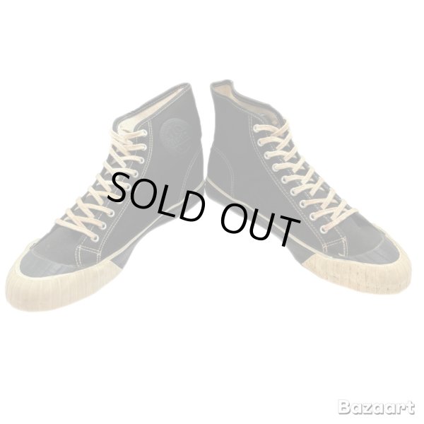 画像4: 40's DEAD STOCK　"Keds"　COTTON　CANVAS　SNEAKER　Hi.　BLACK　SIZE：8　つま黒 !! (4)