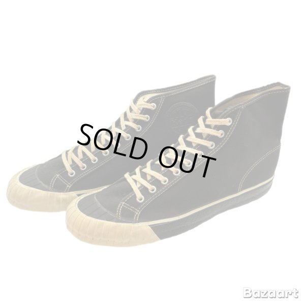 画像3: 40's DEAD STOCK　"Keds"　COTTON　CANVAS　SNEAKER　Hi.　BLACK　SIZE：8　つま黒 !! (3)